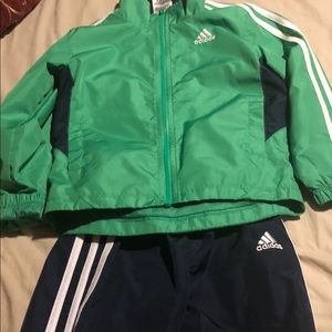 Adidas light jacket with wind breaker pants